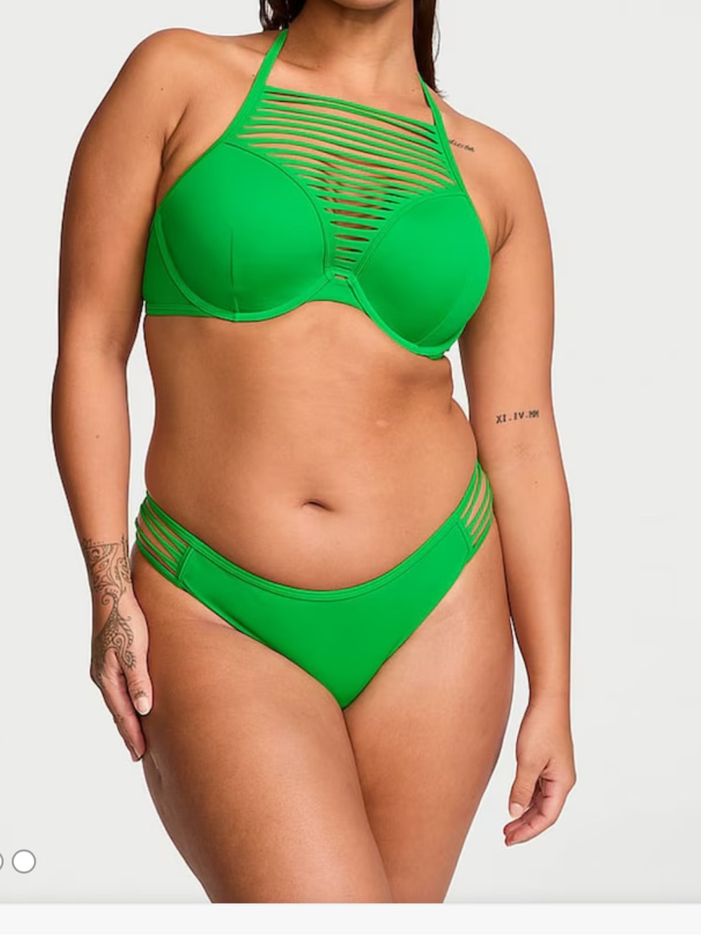 Victoria's Secret Emerald Bikini 2pc set 38D  Pushup / XL NWT